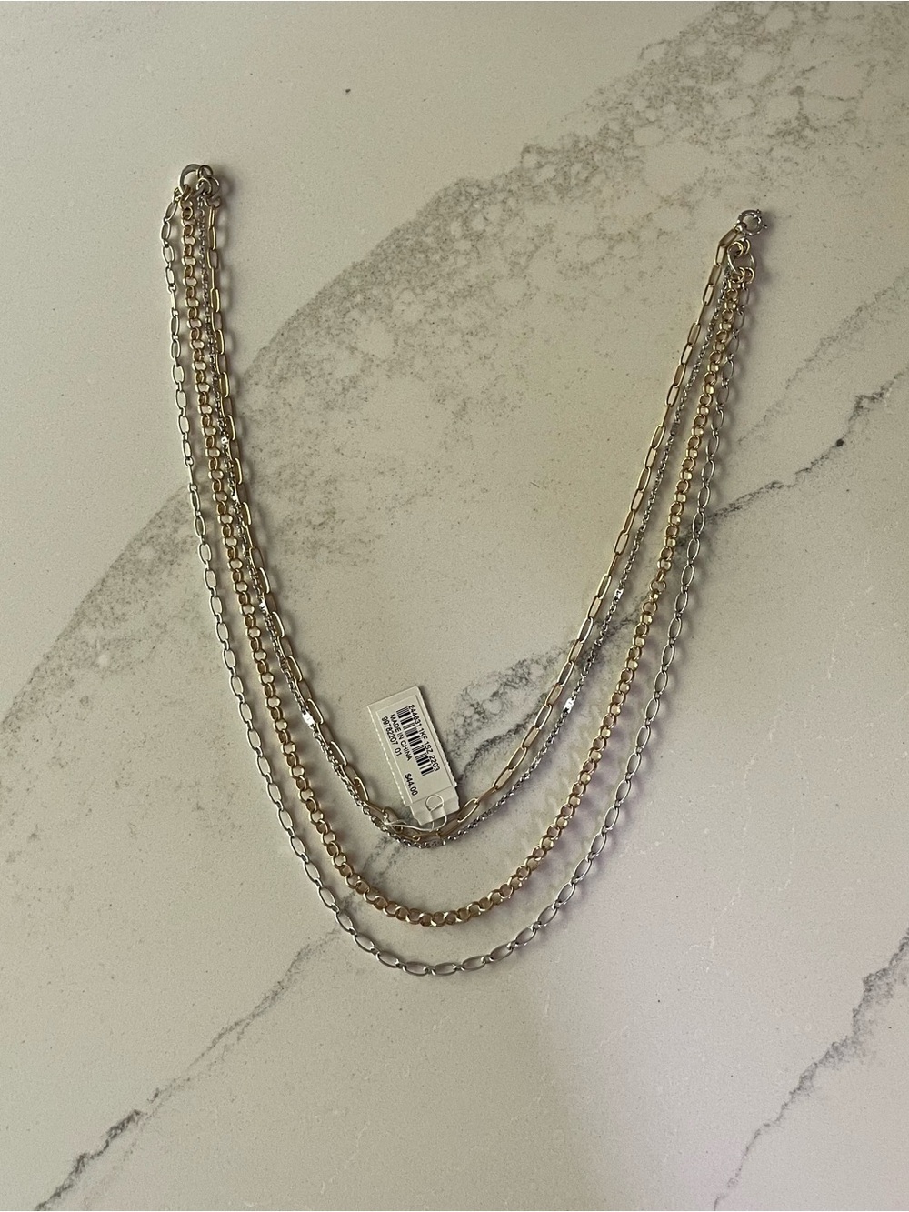 J.Jill Layered Two-Tone Chain Necklace - Gold & Silver - Picture 1 of 2